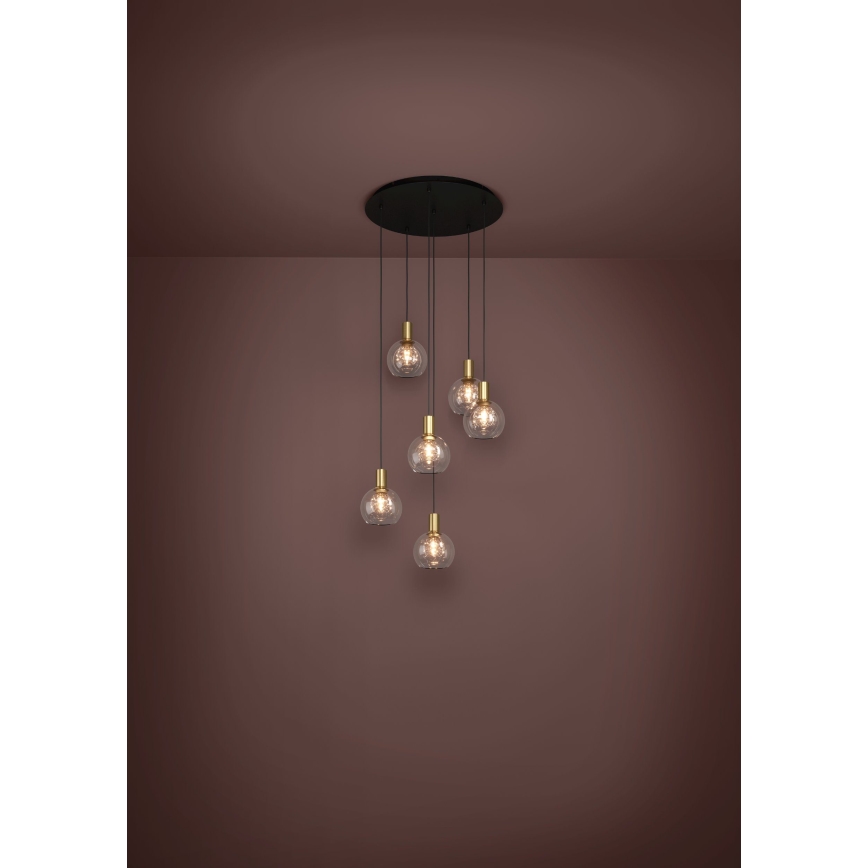 Eglo 390279 - Lampadario a sospensione con filo LED dimmerabile 6xLED/5,4W/230V 3000K diametro 54 cm oro