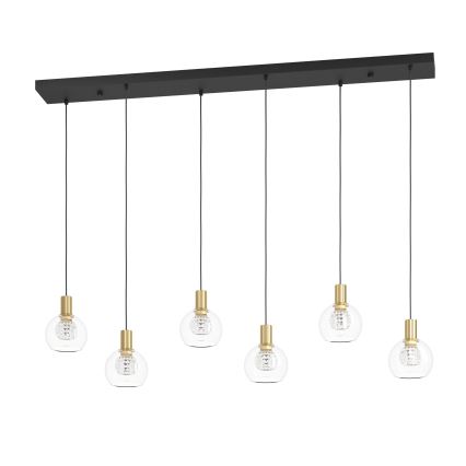 Eglo - Lampadario a sospensione con filo LED dimmerabile 6xLED/5,4W/230V 3000K oro