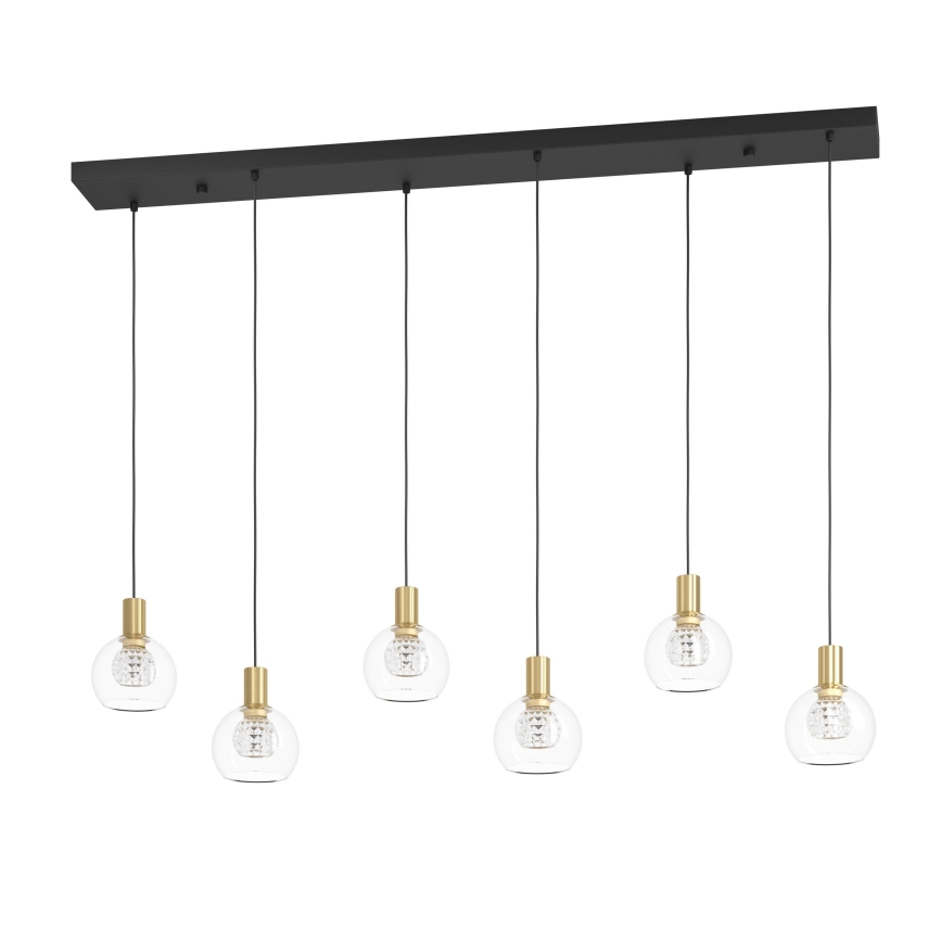 Eglo - Lampadario a sospensione con filo LED dimmerabile 6xLED/5,4W/230V 3000K oro