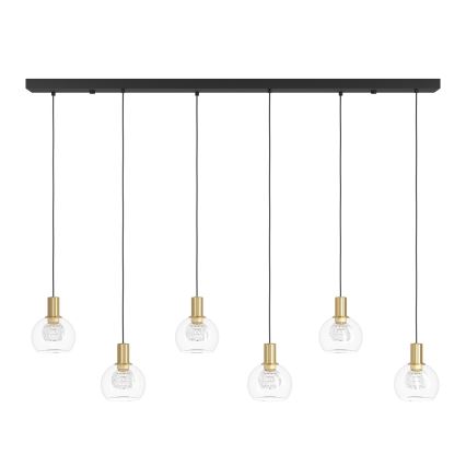 Eglo - Lampadario a sospensione con filo LED dimmerabile 6xLED/5,4W/230V 3000K oro