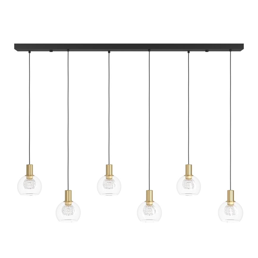 Eglo - Lampadario a sospensione con filo LED dimmerabile 6xLED/5,4W/230V 3000K oro