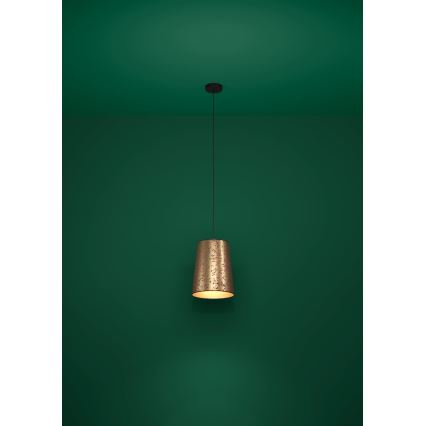 Eglo - Lampadario a sospensione con filo 1xE27/25W/230V oro/rosa