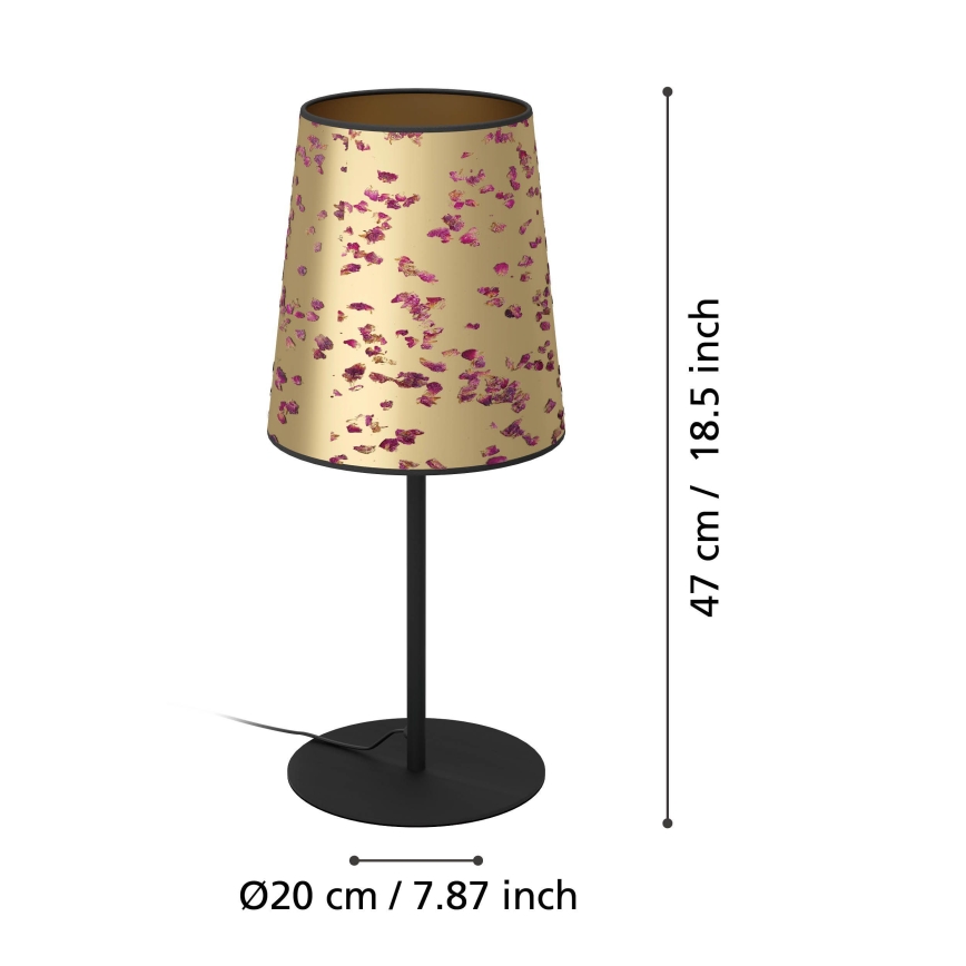 Eglo - Lampada da tavolo 1xE27/25W/230V oro/rosa