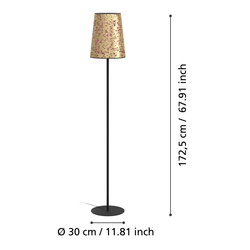Eglo - Lampada con piedistallo 1xE27/25W/230V oro/rosa