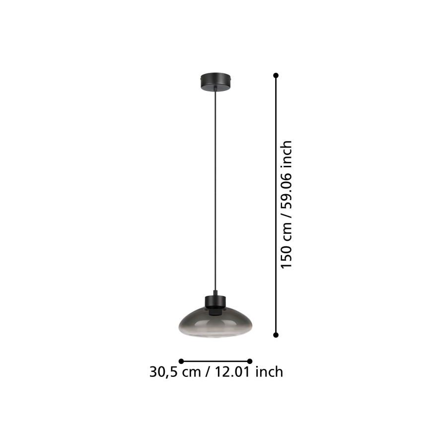 Eglo - Lampadario a sospensione con filo LED dimmerabile LED/5,4W/230V 2700K fumé