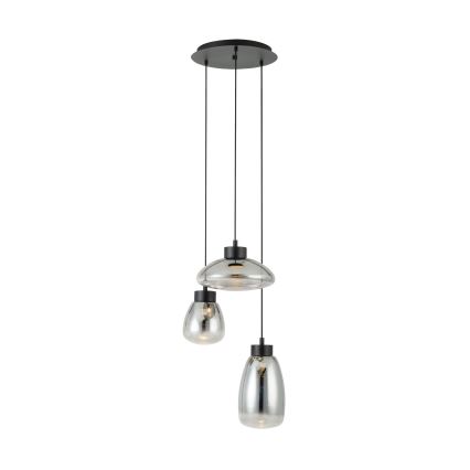 Eglo - Lampadario a sospensione con filo LED dimmerabile 3xLED/5,4W/230V 2700K fumé