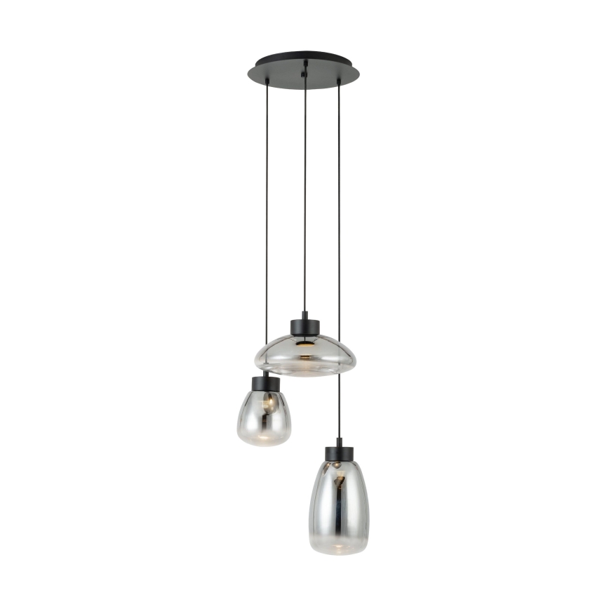 Eglo - Lampadario a sospensione con filo LED dimmerabile 3xLED/5,4W/230V 2700K fumé