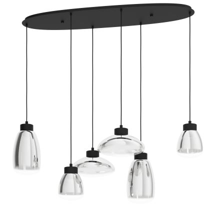 Eglo - Lampadario a sospensione con filo LED dimmerabile 6xLED/5,4W/230V 2700K fumé