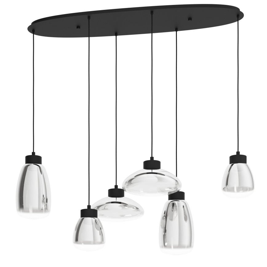 Eglo - Lampadario a sospensione con filo LED dimmerabile 6xLED/5,4W/230V 2700K fumé