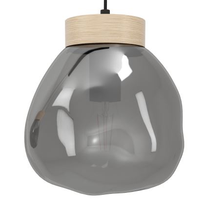Eglo - Lampadario a sospensione con filo 3xE27/40W/230V fumé