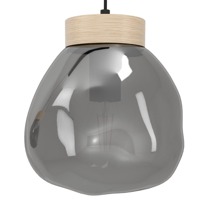 Eglo - Lampadario a sospensione con filo 3xE27/40W/230V fumé