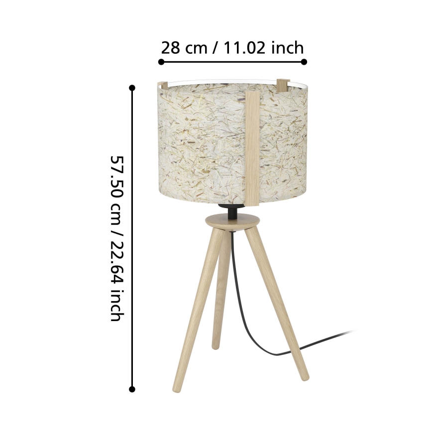 Eglo - Lampada da tavolo 1xE27/25W/230V beige