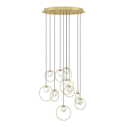Eglo - Lampadario a sospensione con filo LED dimmerabile 10xLED/3W/230V 3000K diametro 58 cm oro