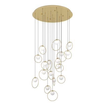 Eglo - Lampadario a sospensione con filo LED dimmerabile 17xLED/3W/230V 3000K diametro 78 cm oro