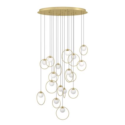 Eglo - Lampadario a sospensione con filo LED dimmerabile 17xLED/3W/230V 3000K diametro 78 cm oro