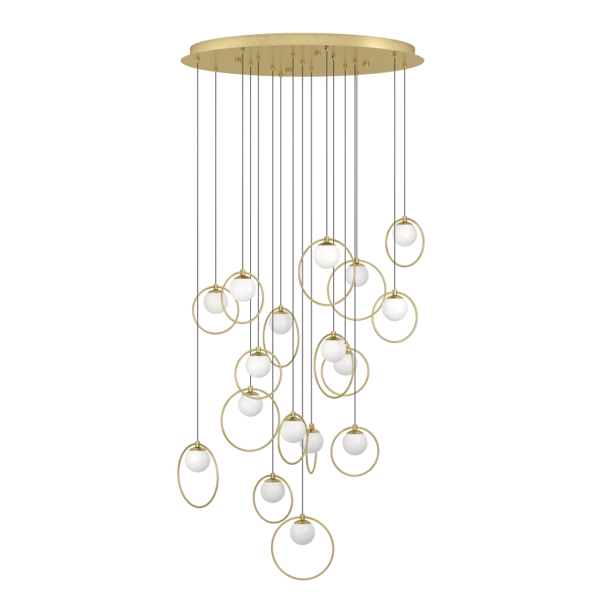 Eglo - Lampadario a sospensione con filo LED dimmerabile 17xLED/3W/230V 3000K diametro 78 cm oro