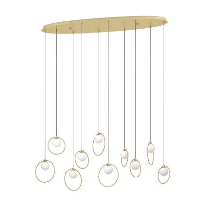 Eglo - Lampadario a sospensione con filo LED dimmerabile 10xLED/3W/230V 3000K oro