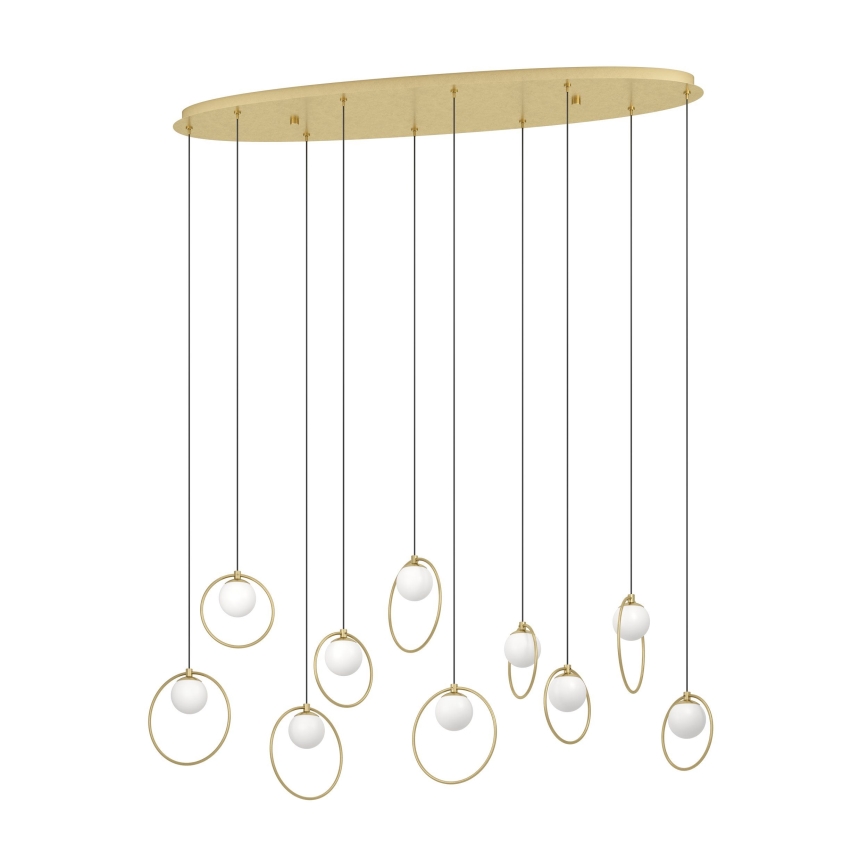 Eglo - Lampadario a sospensione con filo LED dimmerabile 10xLED/3W/230V 3000K oro
