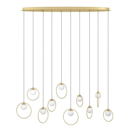 Eglo - Lampadario a sospensione con filo LED dimmerabile 10xLED/3W/230V 3000K oro
