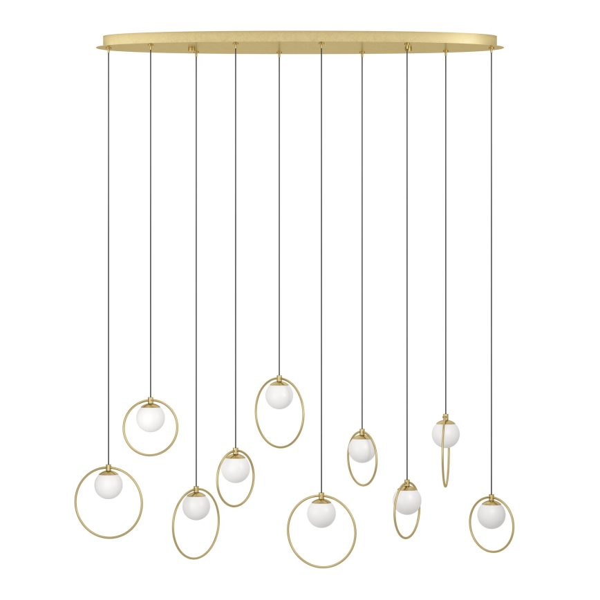 Eglo - Lampadario a sospensione con filo LED dimmerabile 10xLED/3W/230V 3000K oro