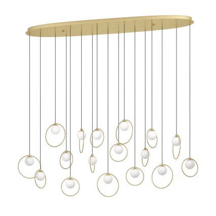 Eglo - Lampadario a sospensione con filo LED dimmerabile 17xLED/3W/230V 3000K oro