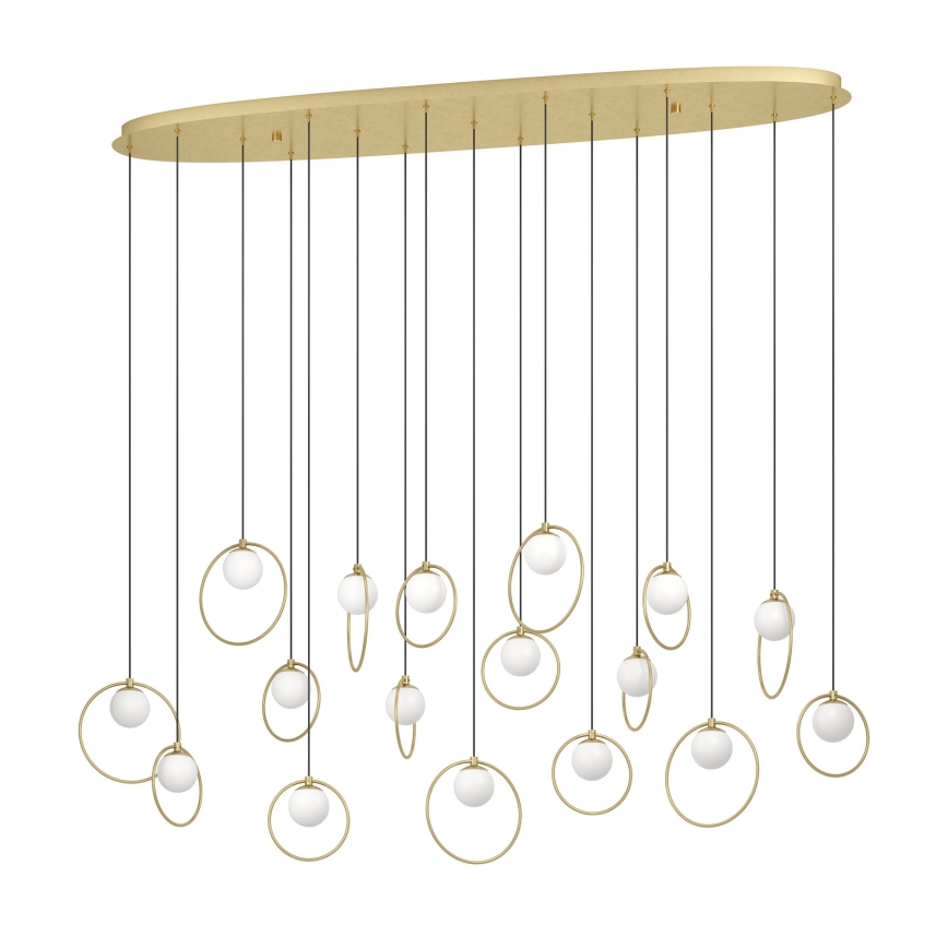 Eglo - Lampadario a sospensione con filo LED dimmerabile 17xLED/3W/230V 3000K oro