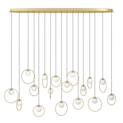 Eglo - Lampadario a sospensione con filo LED dimmerabile 17xLED/3W/230V 3000K oro