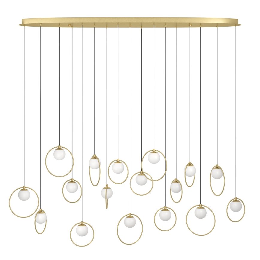 Eglo - Lampadario a sospensione con filo LED dimmerabile 17xLED/3W/230V 3000K oro