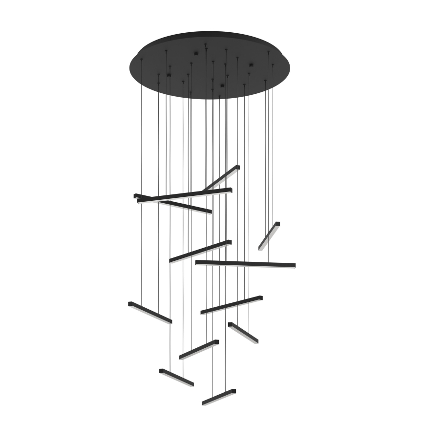 Eglo - Lampadario a sospensione con filo LED dimmerabile 12xLED/8,4W/230V 3000K nero