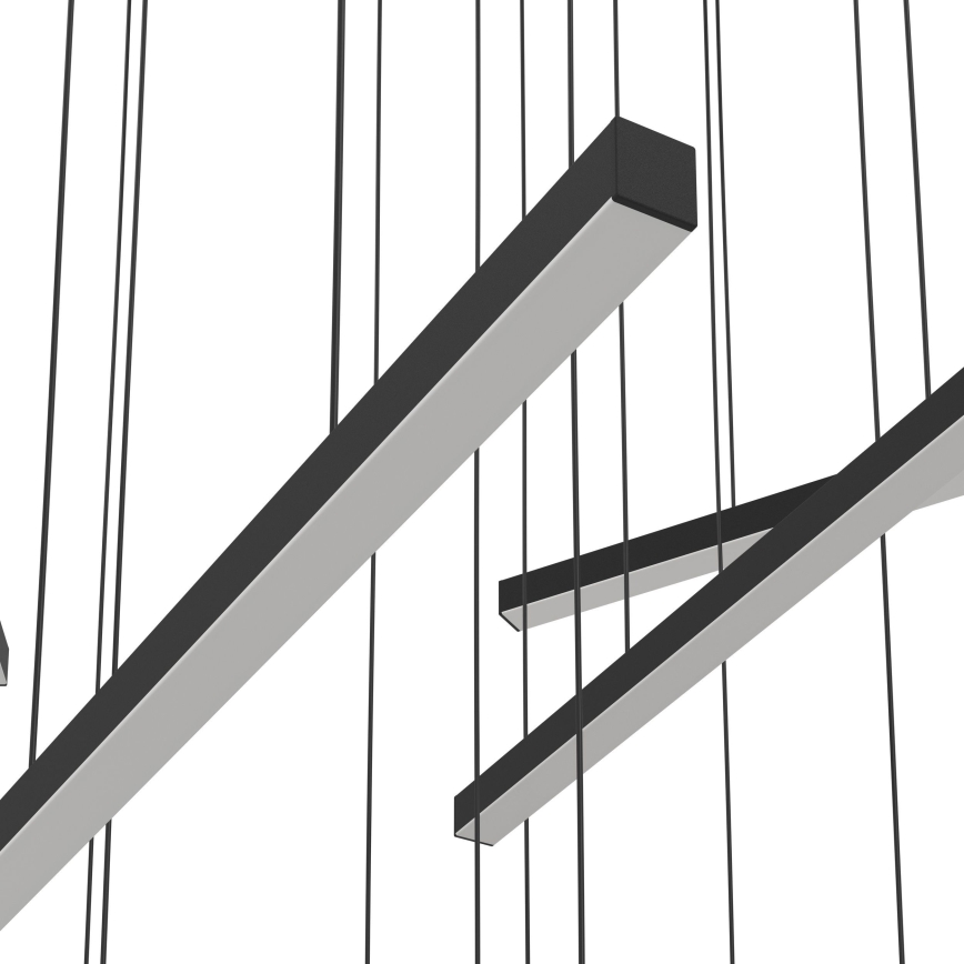 Eglo - Lampadario a sospensione con filo LED dimmerabile 12xLED/8,4W/230V 3000K nero