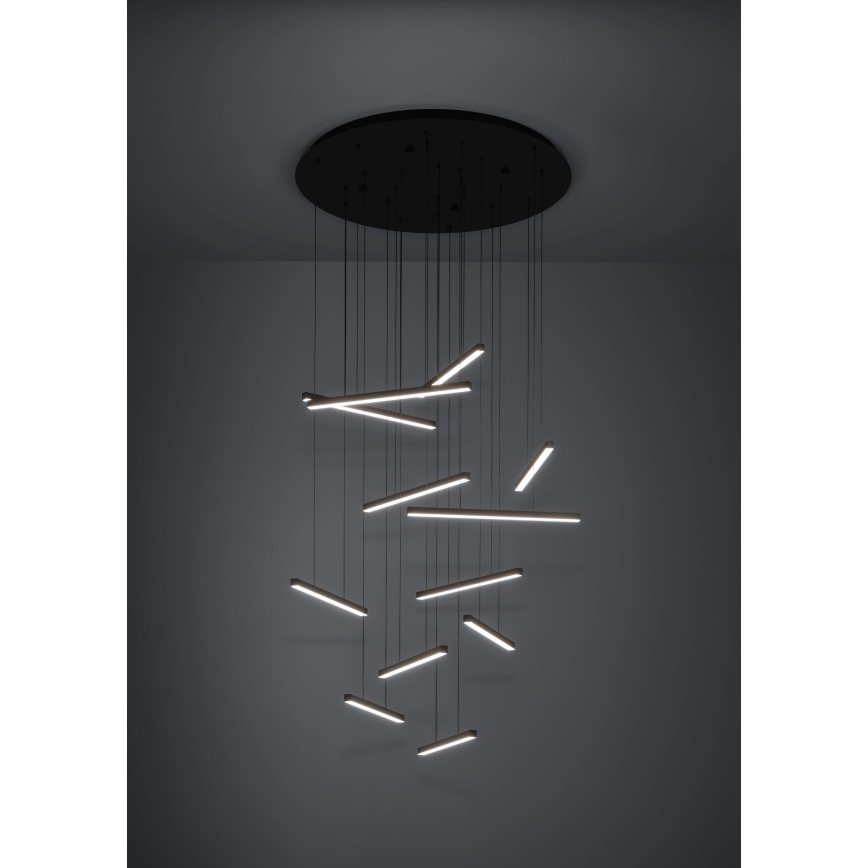 Eglo - Lampadario a sospensione con filo LED dimmerabile 12xLED/8,4W/230V 3000K nero