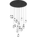 Eglo 390357 - Lampadario a sospensione con filo LED dimmerabile SINDICAT 17xLED/3W/230V nero/limpido