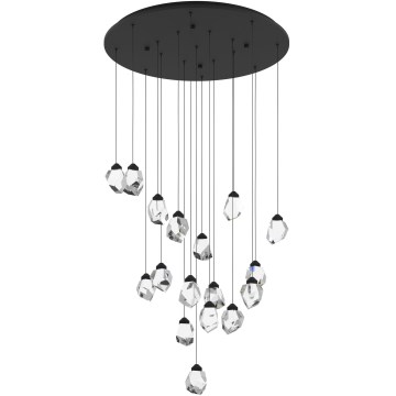 Eglo 390357 - Lampadario a sospensione con filo LED dimmerabile SINDICAT 17xLED/3W/230V nero/limpido