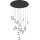 Eglo 390357 - Lampadario a sospensione con filo LED dimmerabile SINDICAT 17xLED/3W/230V nero/limpido