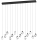 Eglo 390358 - Lampadario a sospensione con filo LED dimmerabile SINDICAT 14xLED/3W/230V nero/limpido