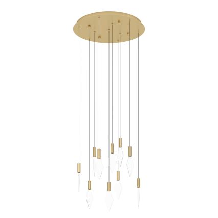 Eglo - Lampadario a sospensione con filo LED dimmerabile 10xLED/3W/230V 3000K diametro 58 cm oro