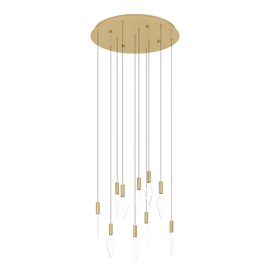 Eglo - Lampadario a sospensione con filo LED dimmerabile 10xLED/3W/230V 3000K diametro 58 cm oro