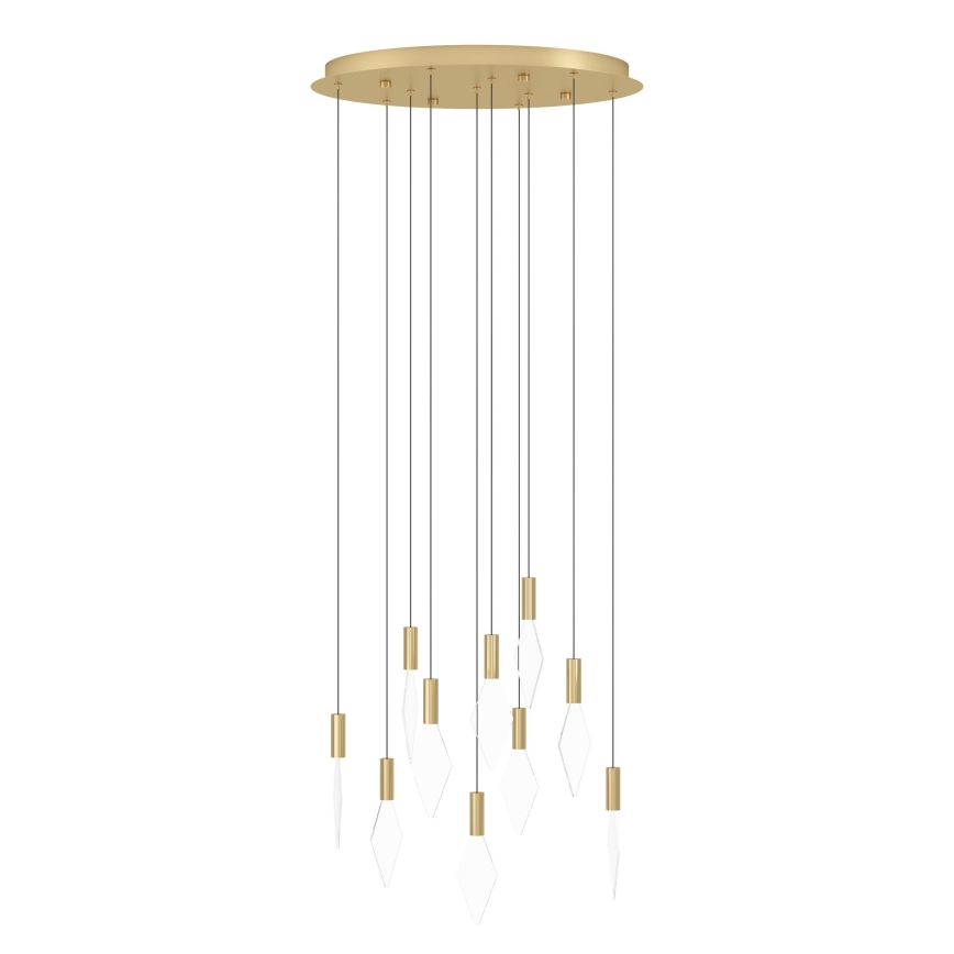 Eglo - Lampadario a sospensione con filo LED dimmerabile 10xLED/3W/230V 3000K diametro 58 cm oro