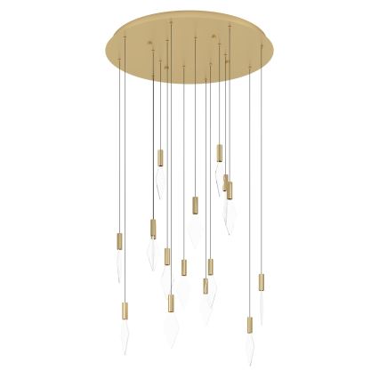 Eglo - Lampadario a sospensione con filo LED dimmerabile 16xLED/3,3W/230V 3000K diametro 78 cm oro