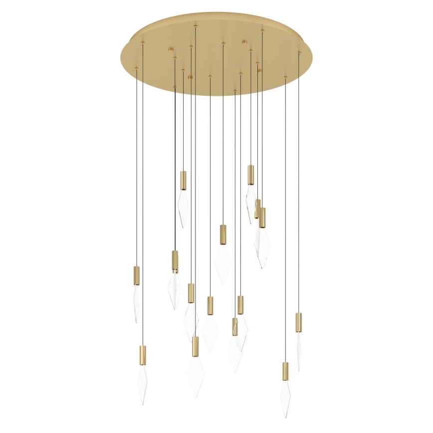 Eglo - Lampadario a sospensione con filo LED dimmerabile 16xLED/3,3W/230V 3000K diametro 78 cm oro