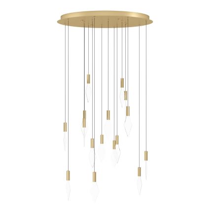 Eglo - Lampadario a sospensione con filo LED dimmerabile 16xLED/3,3W/230V 3000K diametro 78 cm oro