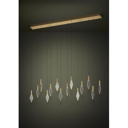 Eglo - Lampadario a sospensione con filo LED dimmerabile 14xLED/3,3W/230V 3000K oro
