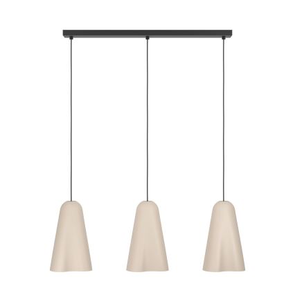 Eglo - Lampadario a sospensione con filo 3xE27/40W/230V beige