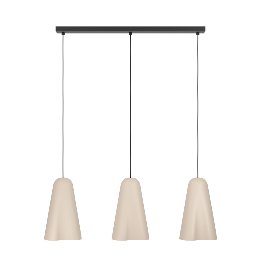 Eglo - Lampadario a sospensione con filo 3xE27/40W/230V beige