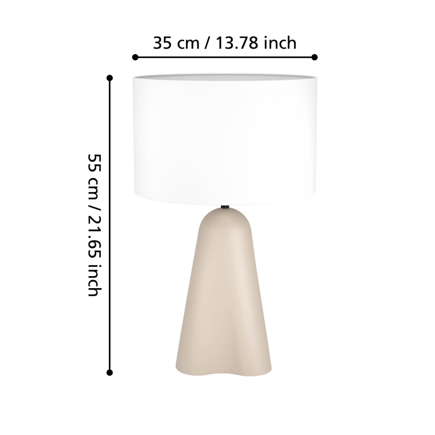 Eglo - Lampada da tavolo 1xE27/40W/230V beige