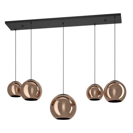 Eglo - Lampadario a sospensione con filo 5xE27/40W/230V rame