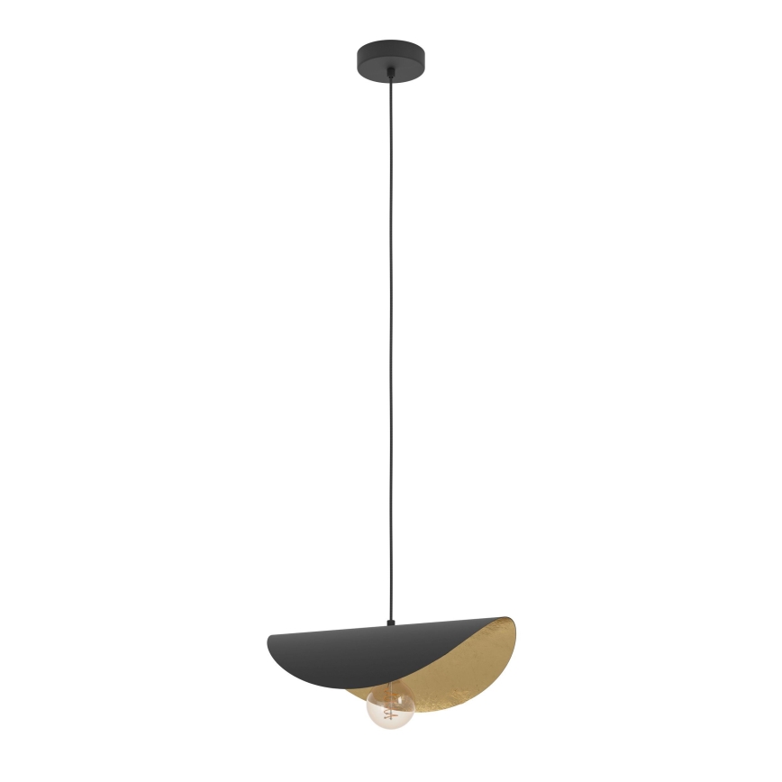 Eglo - Lampadario a sospensione con filo 1xE27/40W/230V 41 cm nero/oro