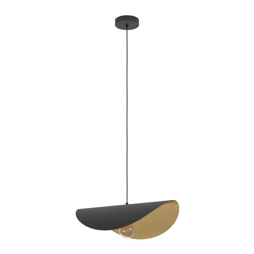 Eglo - Lampadario a sospensione con filo 1xE27/40W/230V 53 cm nero/oro
