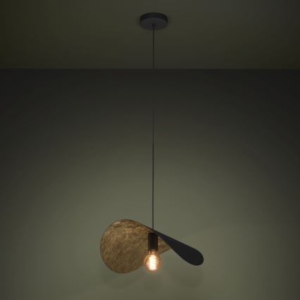 Eglo - Lampadario a sospensione con filo 1xE27/40W/230V 53 cm nero/oro