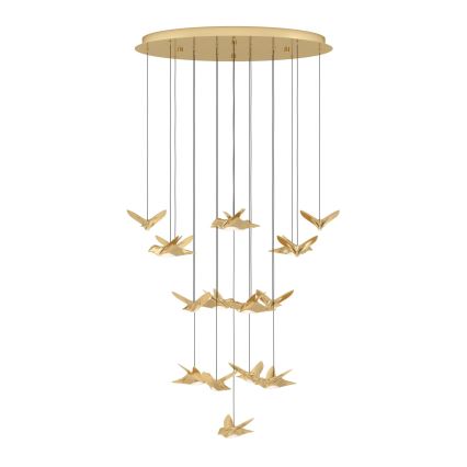 Eglo - Lampadario a sospensione con filo LED dimmerabile 17xLED/3W/230V 3000K oro